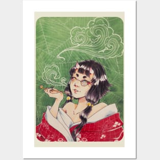 Green smoke Posters and Art